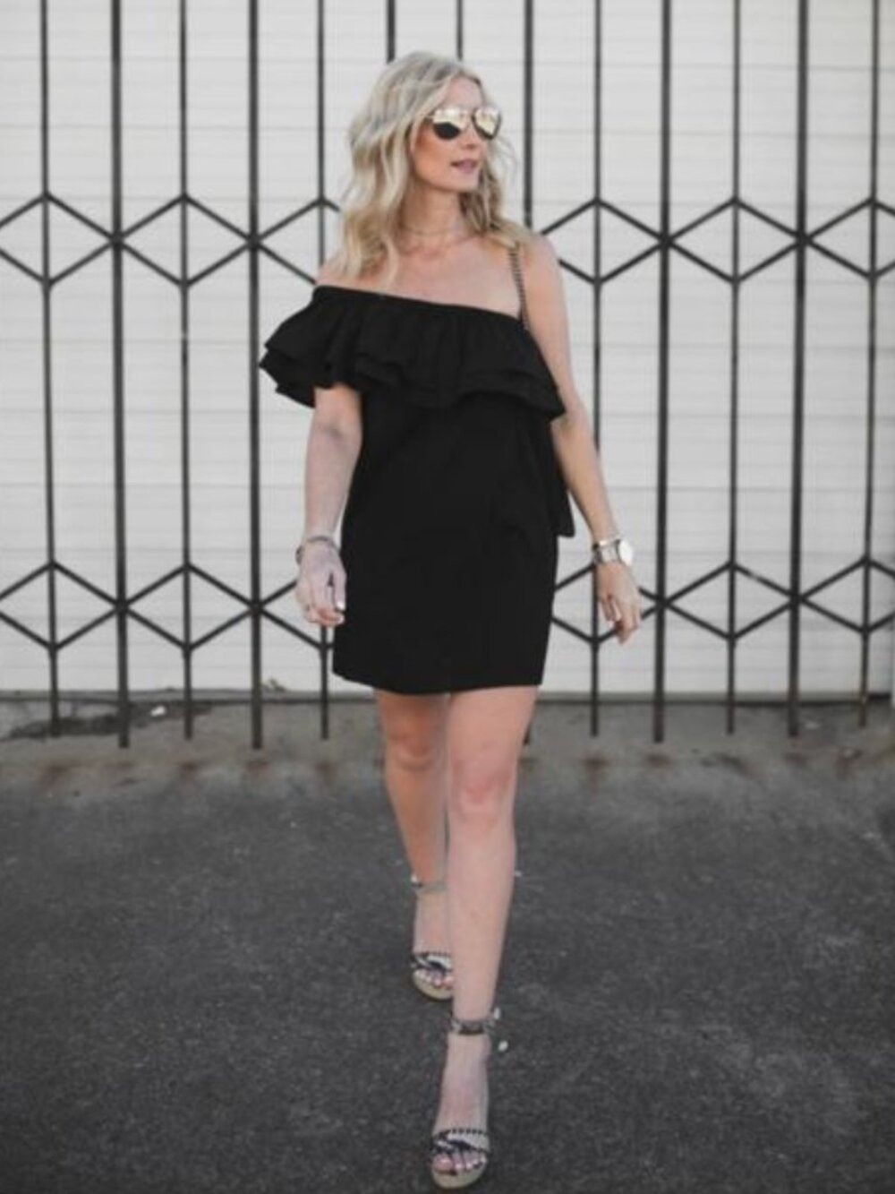 Off the shoulder ruffle dress